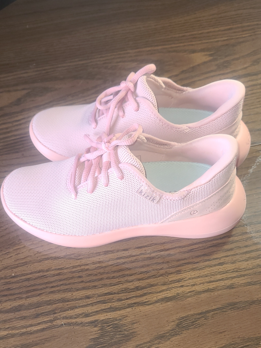 Kizik Madrid Eco-Knit Pink Lace Up Sneakers Womens Size 6